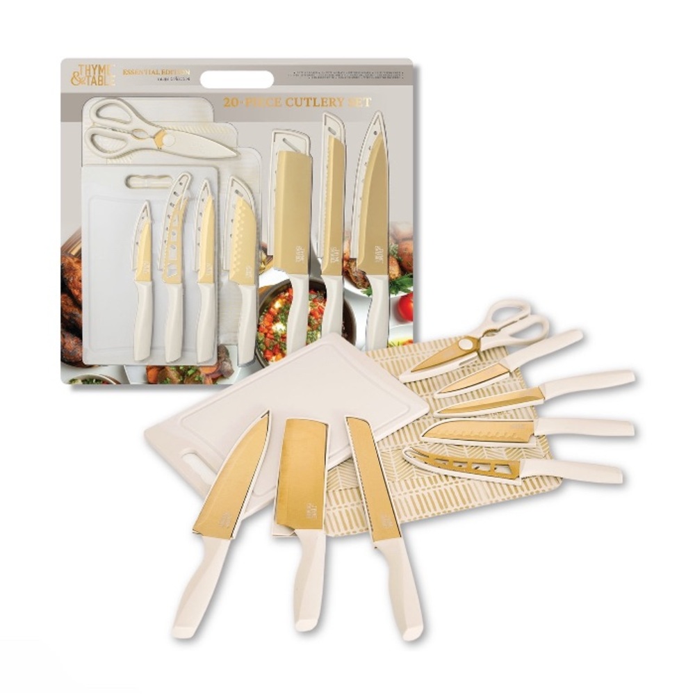 Thyme and table 20 piece kitchen knife set
